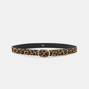 ANIMAL PRINT LEATHER BELT